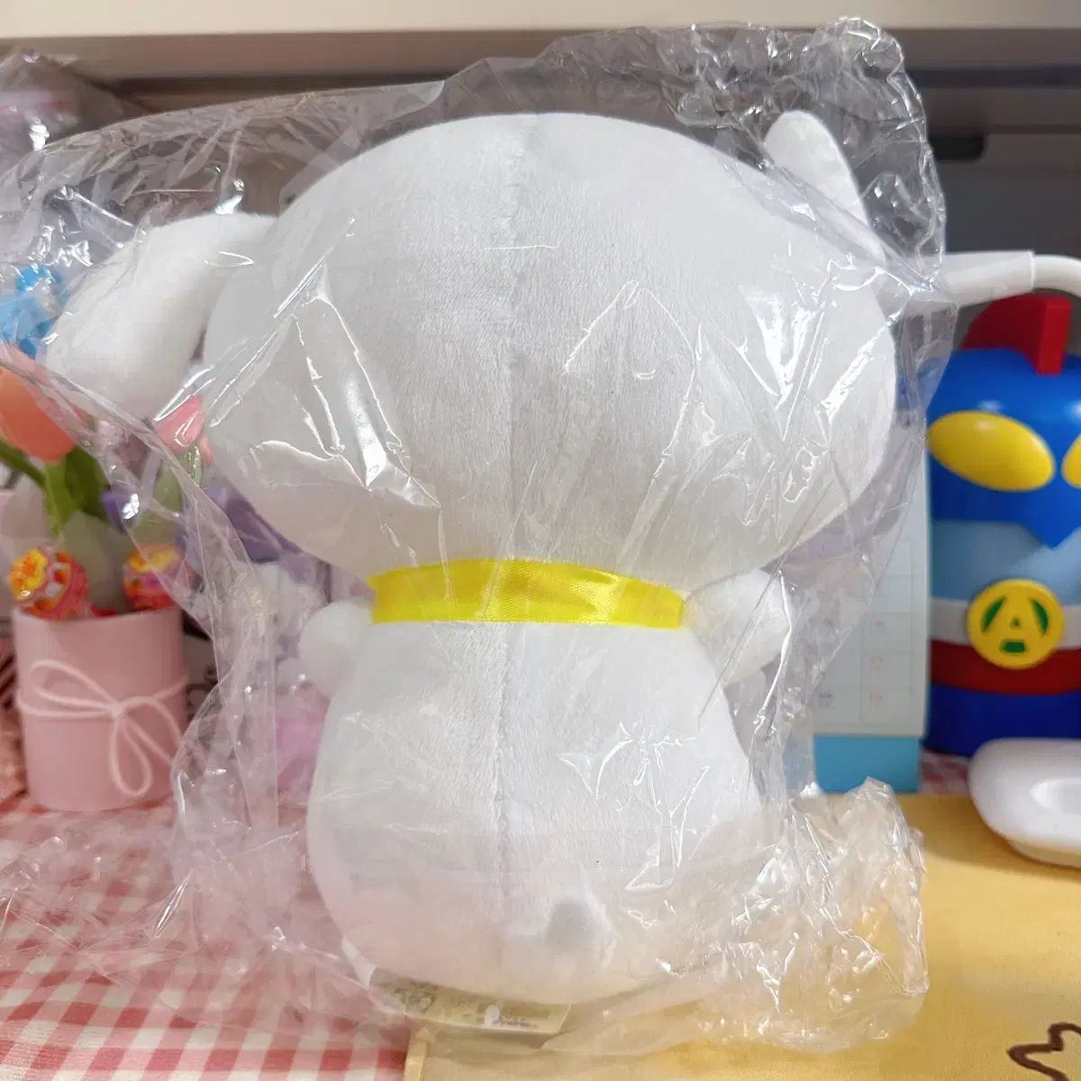 짱구는 못말려 우리들의 공룡일기 흰둥이 핸드폰 거치대 인형 25cm