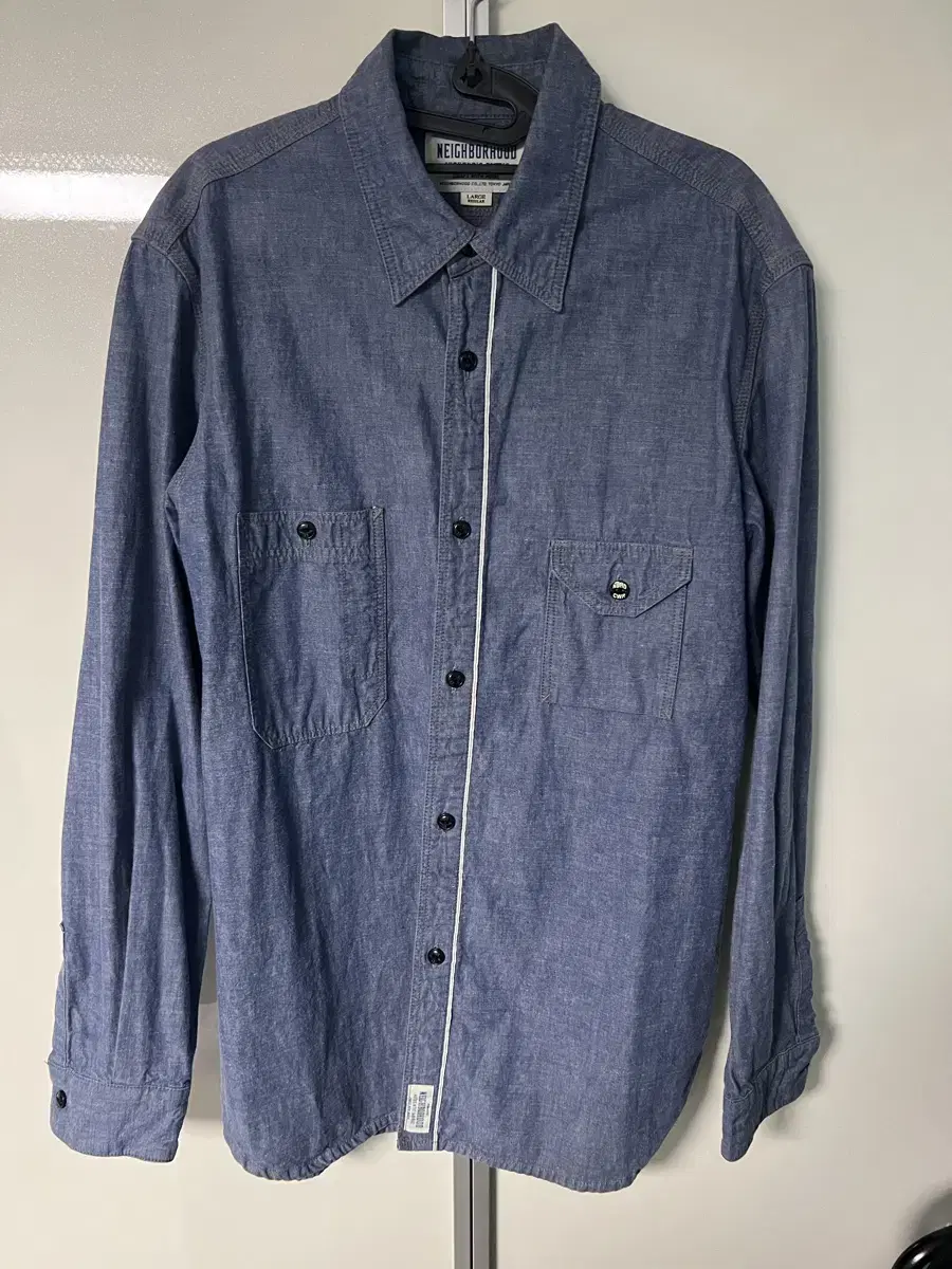 Neighborhood Hooded Chambray Workshirt size L