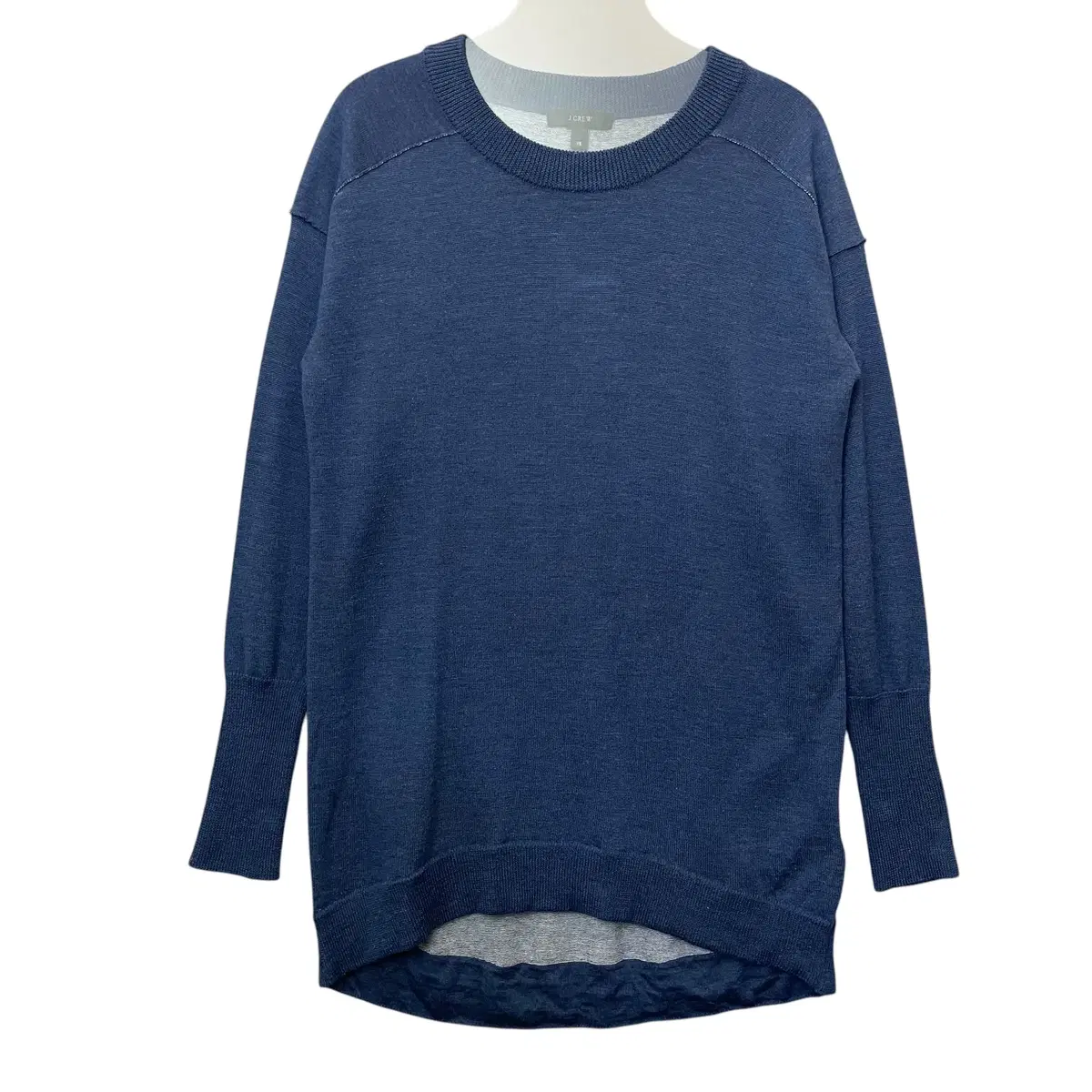 J.CREW Navy Unbalanced Wool Knit XS