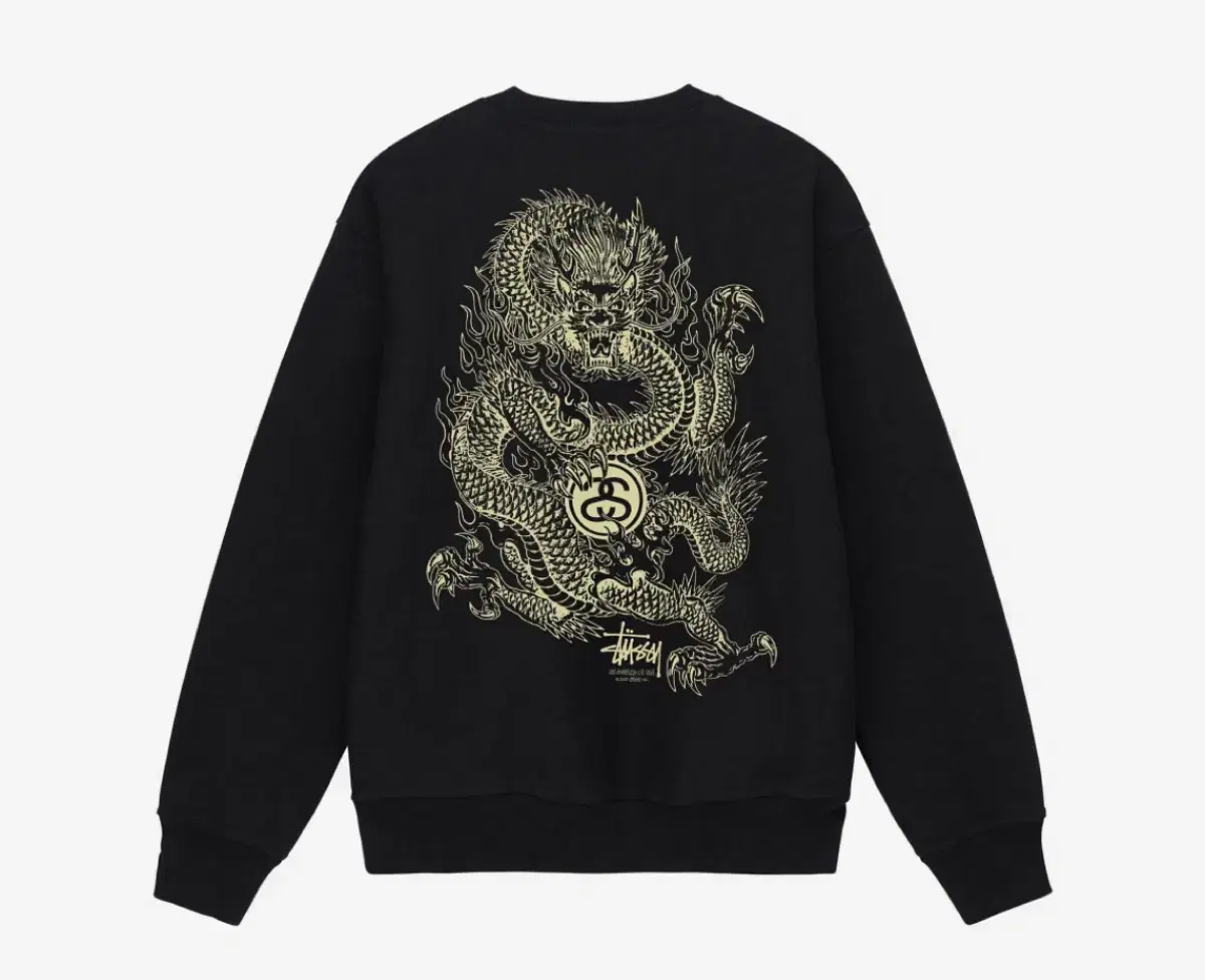 Stussy Dragon Crew Neck Sweater Black L