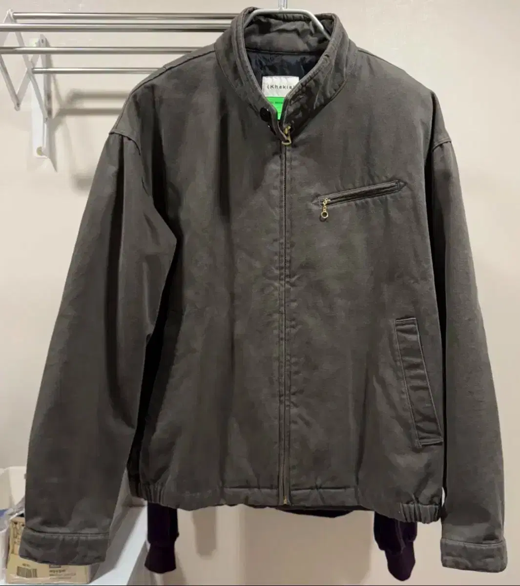 Khakis Washed Club Jacket Size 1(S) Charcoal