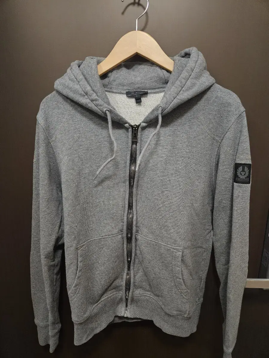 Bellstaff Gray Hooded Zip-up L (100)