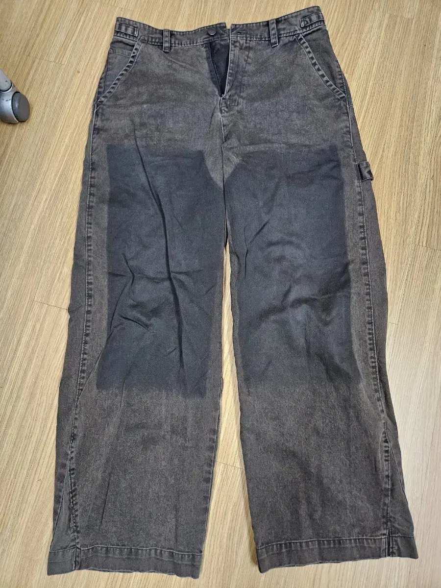 Polyester Carpenter Pants Washed Brown 3