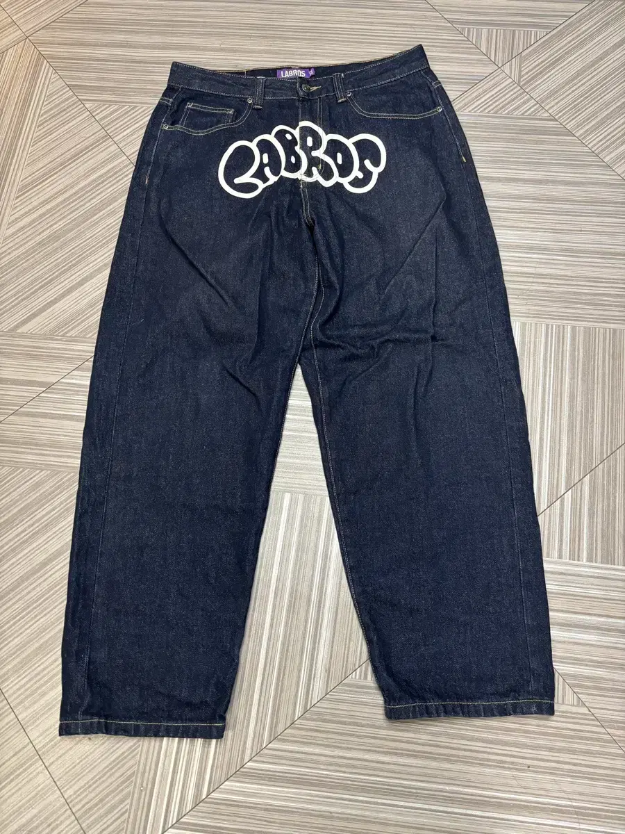 Lavros Bubble Logo Denim Exhaust Pants size 32