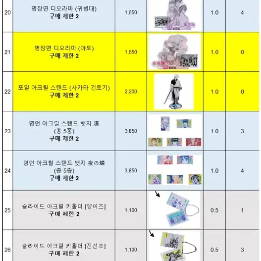 (최저가)은혼 대 은혼전 굿즈 구매대행/댈구/대리구매합니다