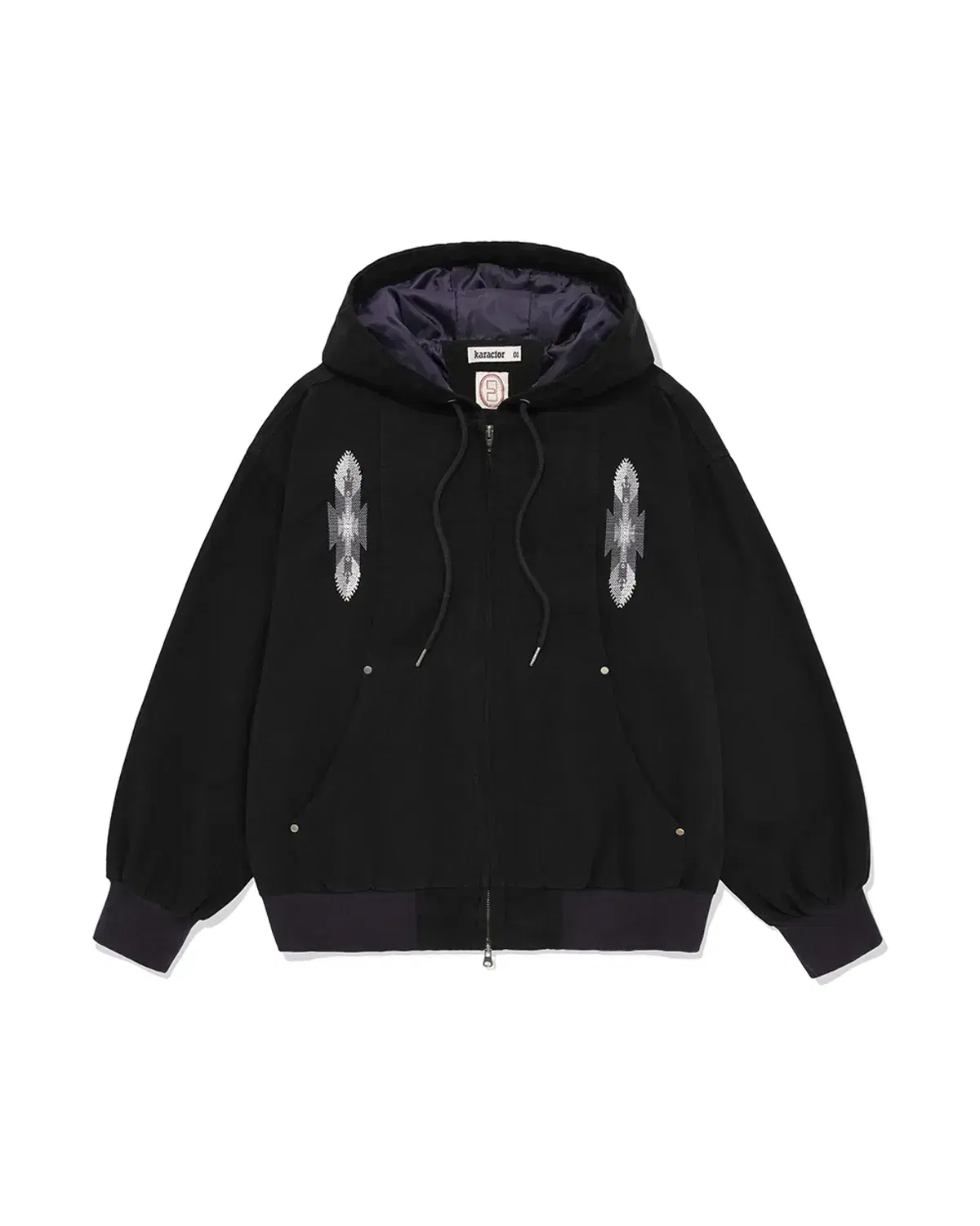 [Caractère] Ortega Work Hooded Zip-up Jumper Jacket / Black / 00