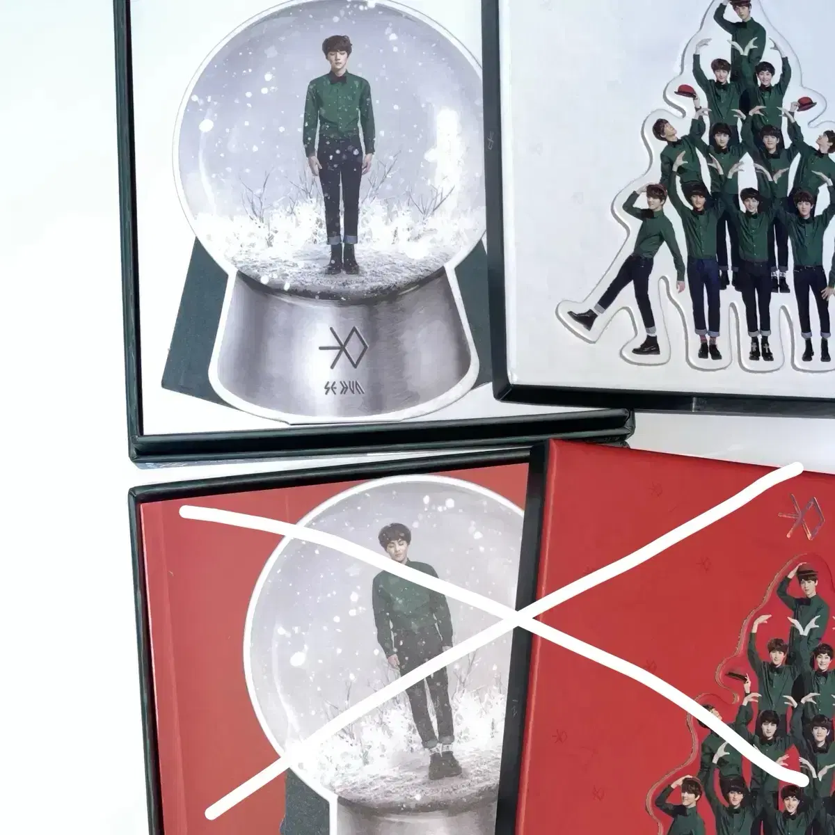 EXO exo Winter special album The Miracle of December xiumin sehun with snowballs