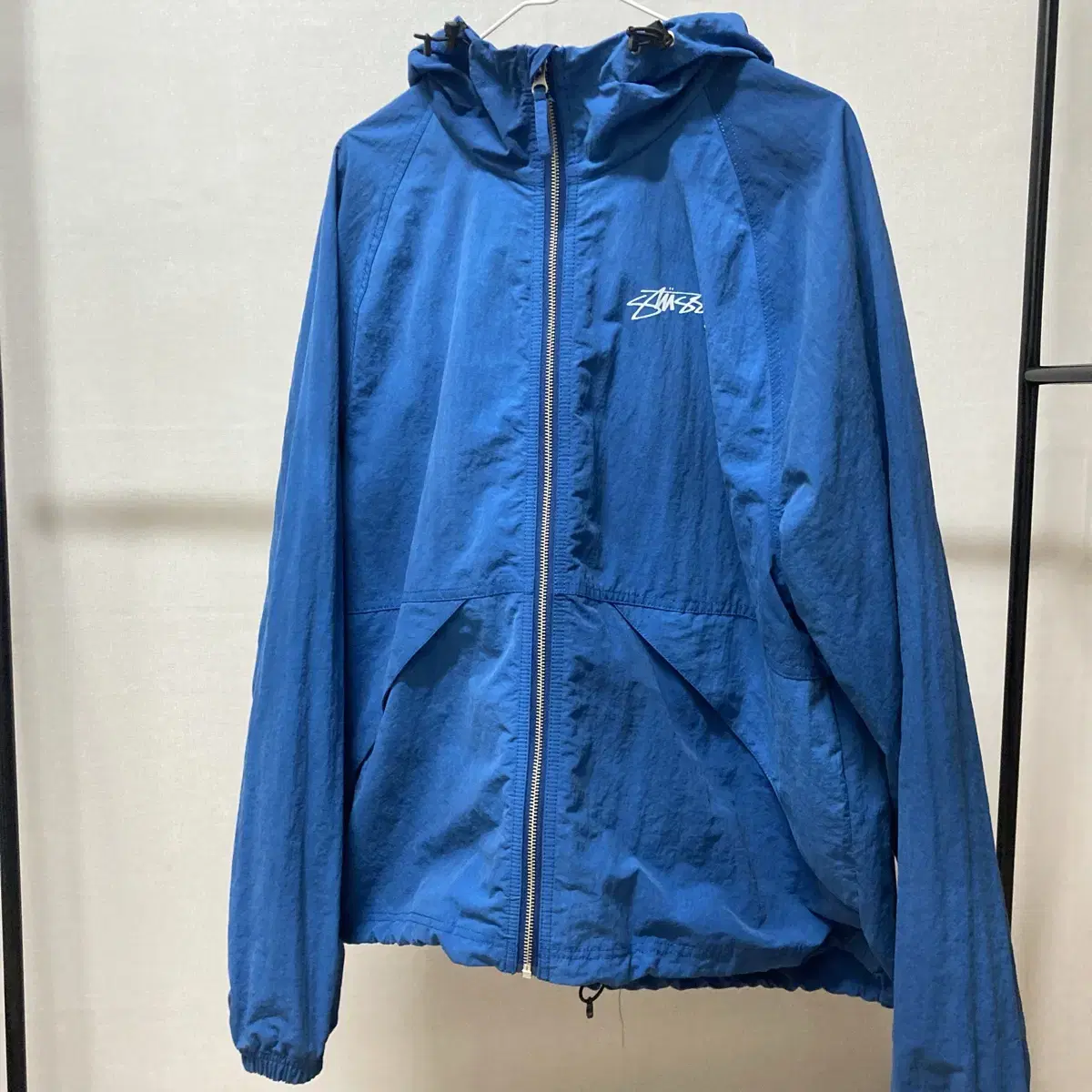 Shot) Stussy Wave Die Beach Shell Jacket Ultra Marine M