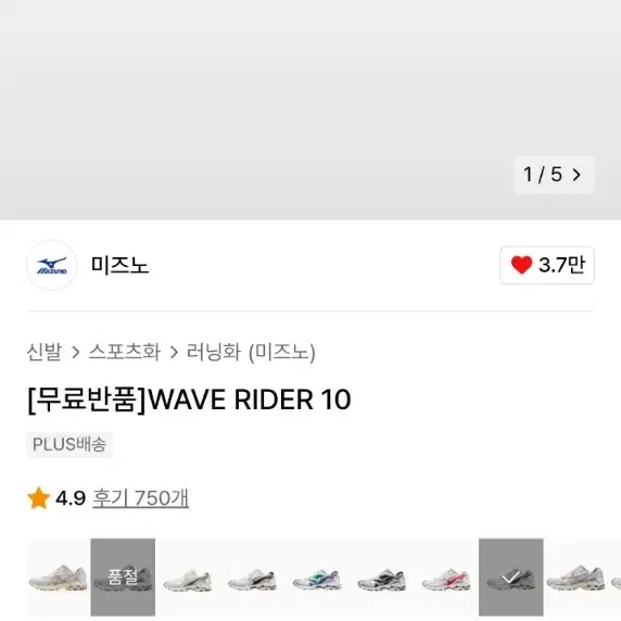 미즈노 WAVE RIDER 10 285