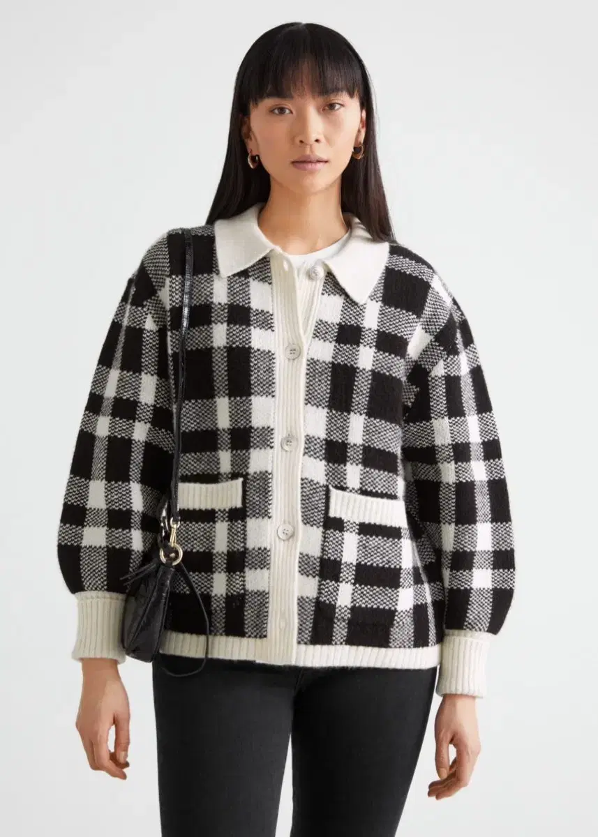 Ann Arbor hyewon Check Jacquard Cardigan