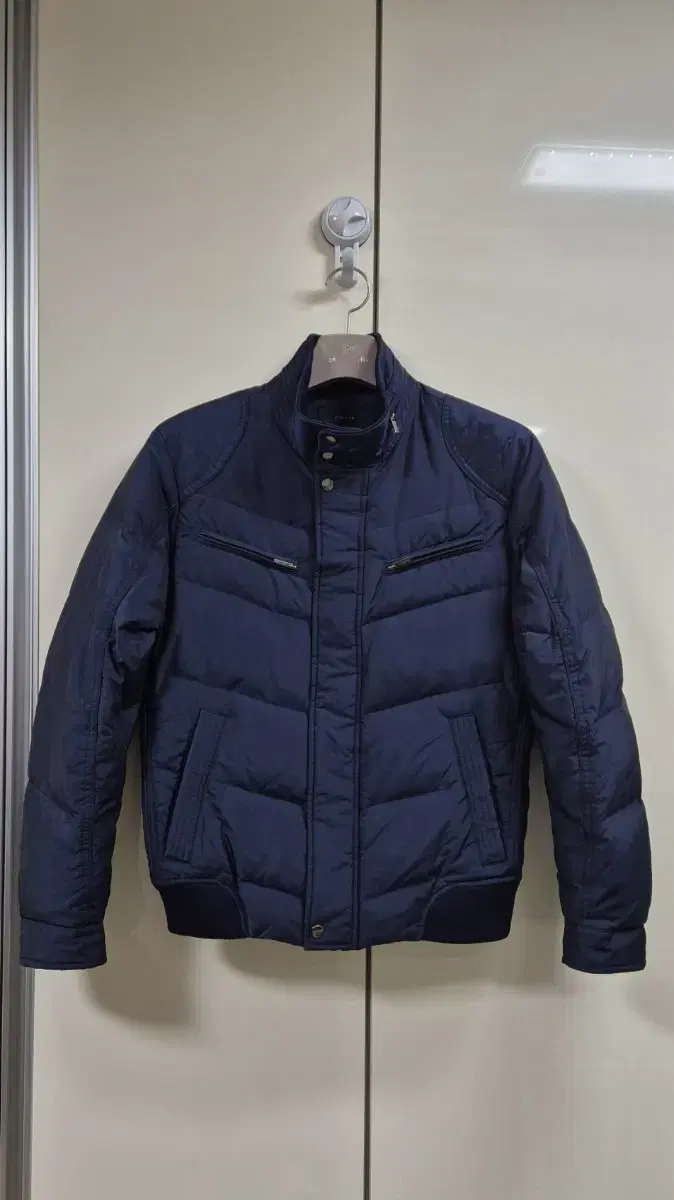 Jia Duck Down Windproof Puffer Jacket Men's 95 Size Navy