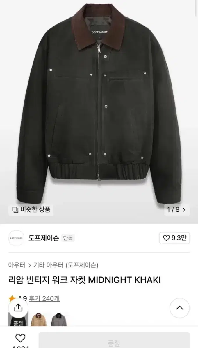 [XL] 도프제이슨 리암 빈티지 워크자켓