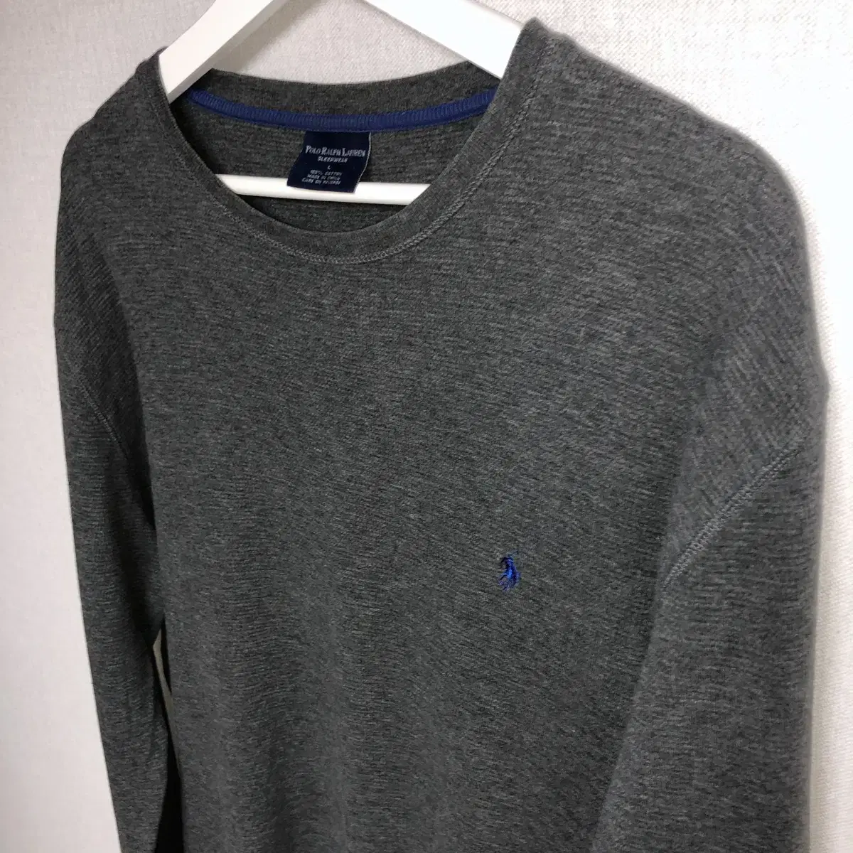 POLO by Ralph Lauren Charcoal Gray Long Sleeve Knit (L)