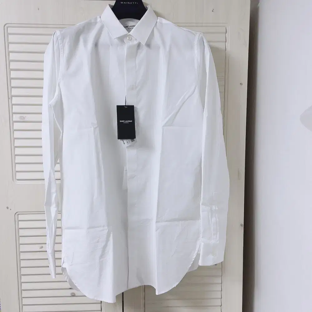 [New] Saint Laurent / Yves kara Poplin White Shirt / 41