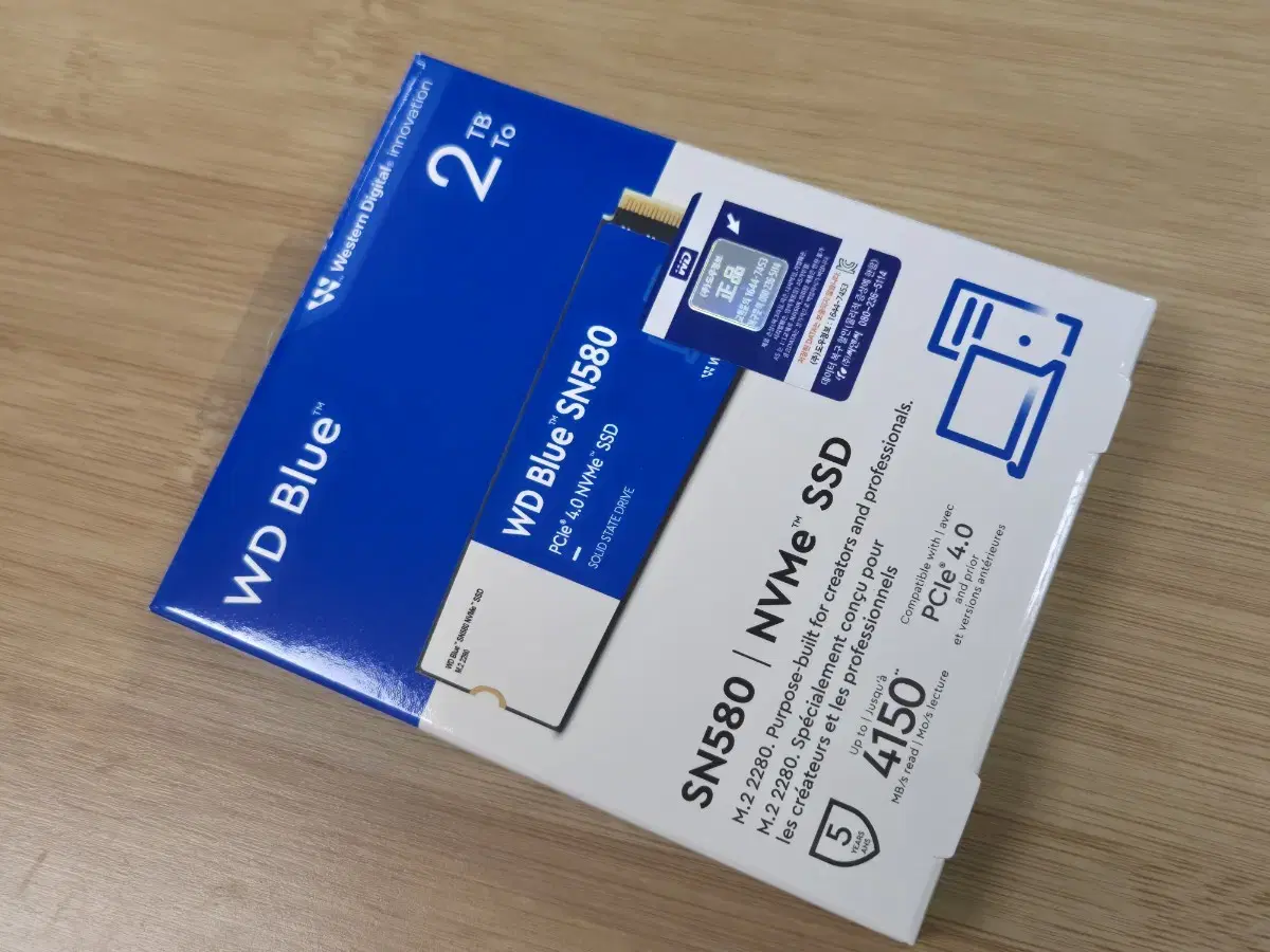 [12.5만] WD SN580 블루 2TB PM9A1 삼성 970EVO