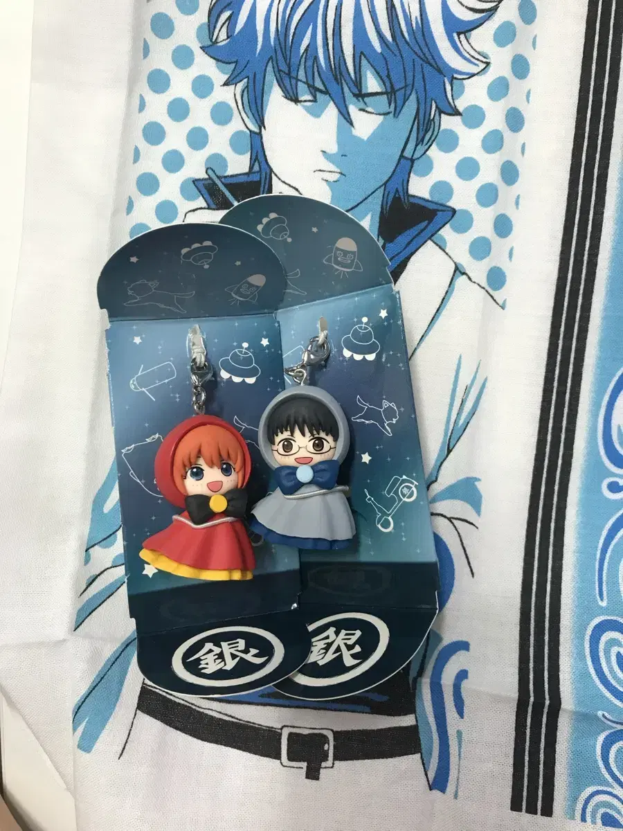 Gintama Terukoto bulk Shinpachi Kagura Figure Strap keyring Acrylic Look Up Machiboke