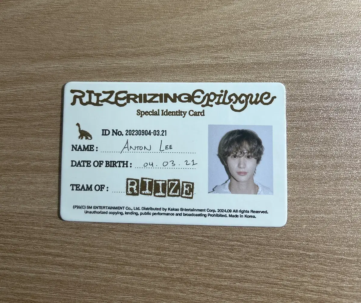 Rize chanyoung Combo Travel Bag ID Card