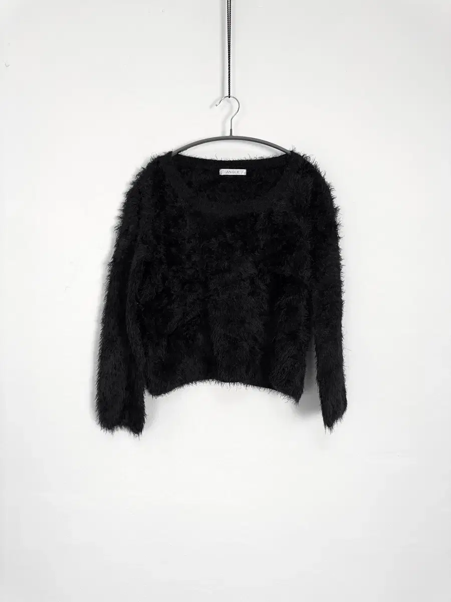 vintage black fuzzy knit