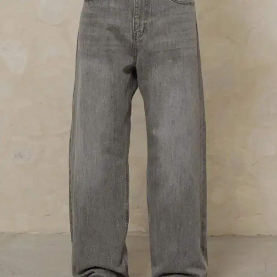 (3) Wide Semi Flare Denim Pants [Vintage