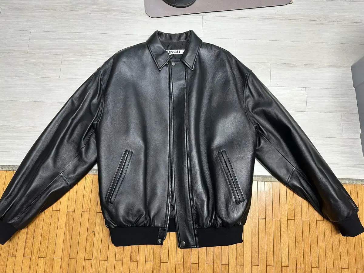 MNGU Lambskin and leather jacket size M