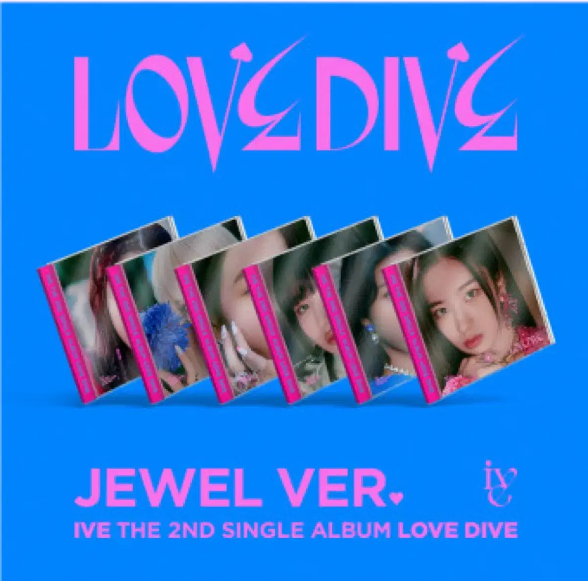 [Unsealed] IVE (IVE) First Edition Love Dive Jewelry Version 6 Piece Set 2 Singles