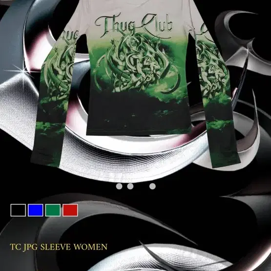 떠그클럽 악마티 슬리브 우먼 그린 TC JPG SLEEVE WOMEN