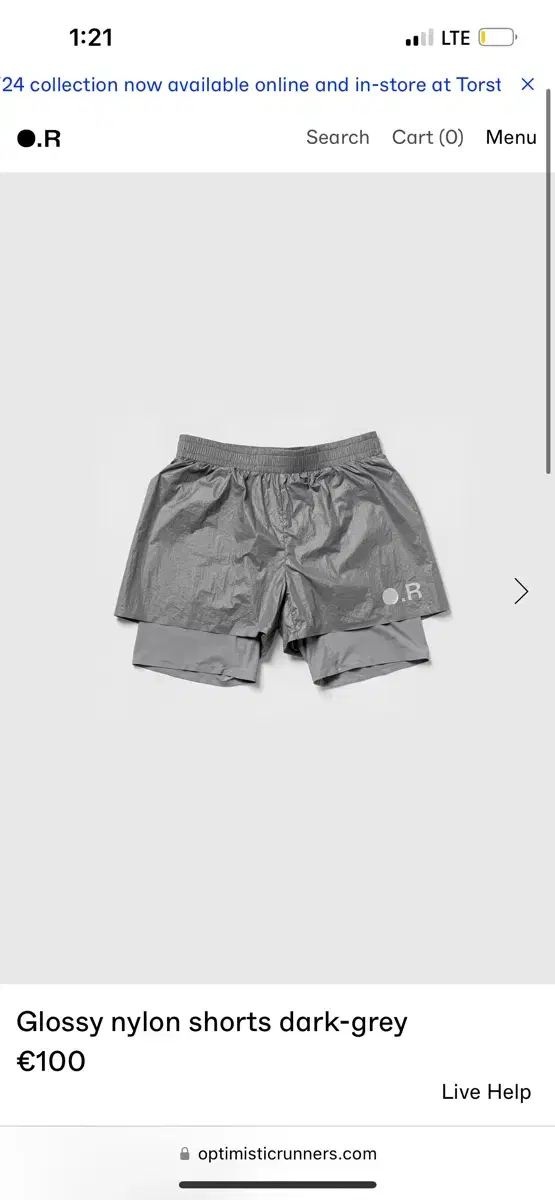 옵티미스틱 러너스 glossy nylon shorts dark-grey