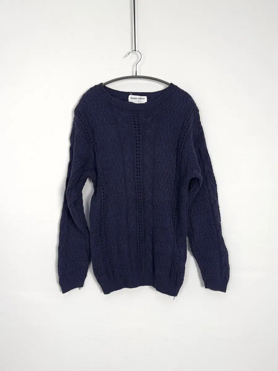 vintage purple cable knit sweater