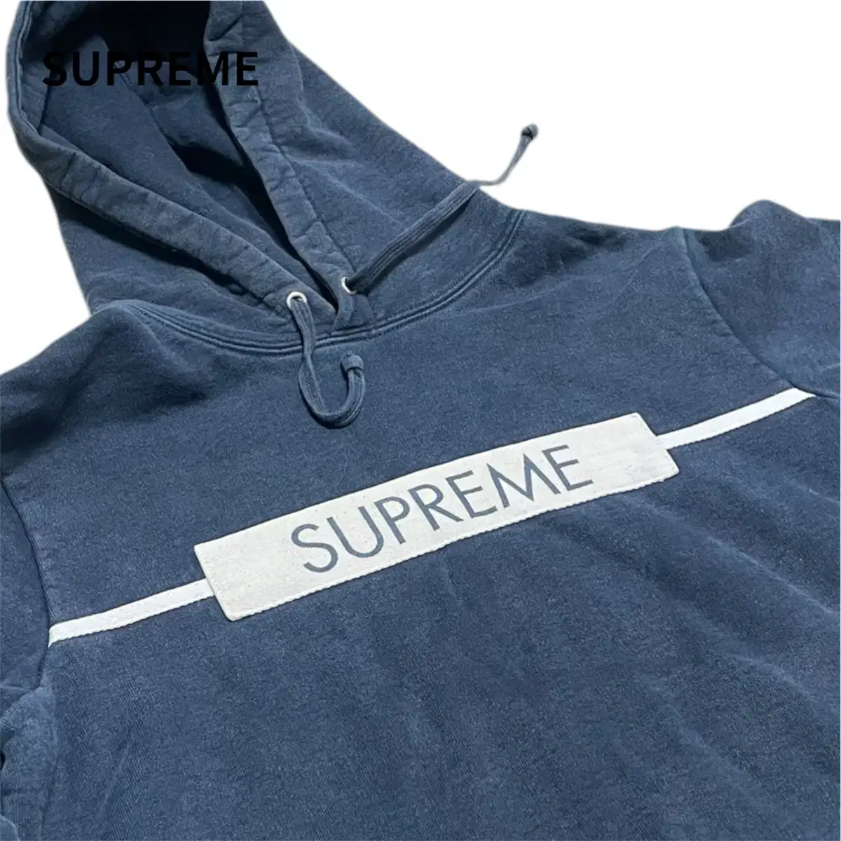 17SS SUPREME 슈프림 체스트 트윌 테이프 후드티