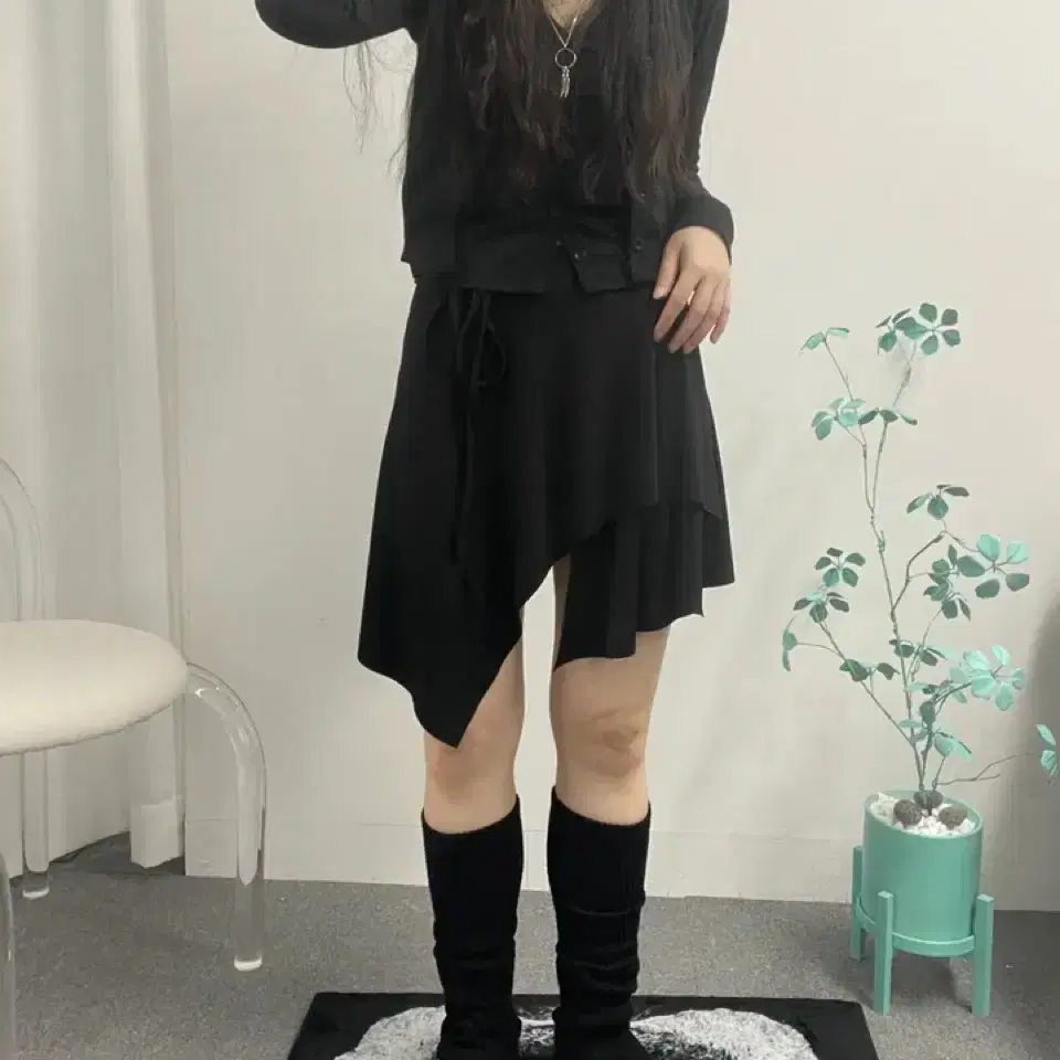 에이블리 802 Balletcore skirt 블랙 (free)