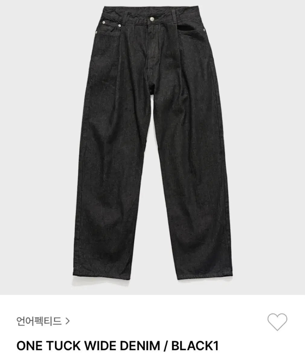 LanguageFaded One Tuck Wide Denim Black M