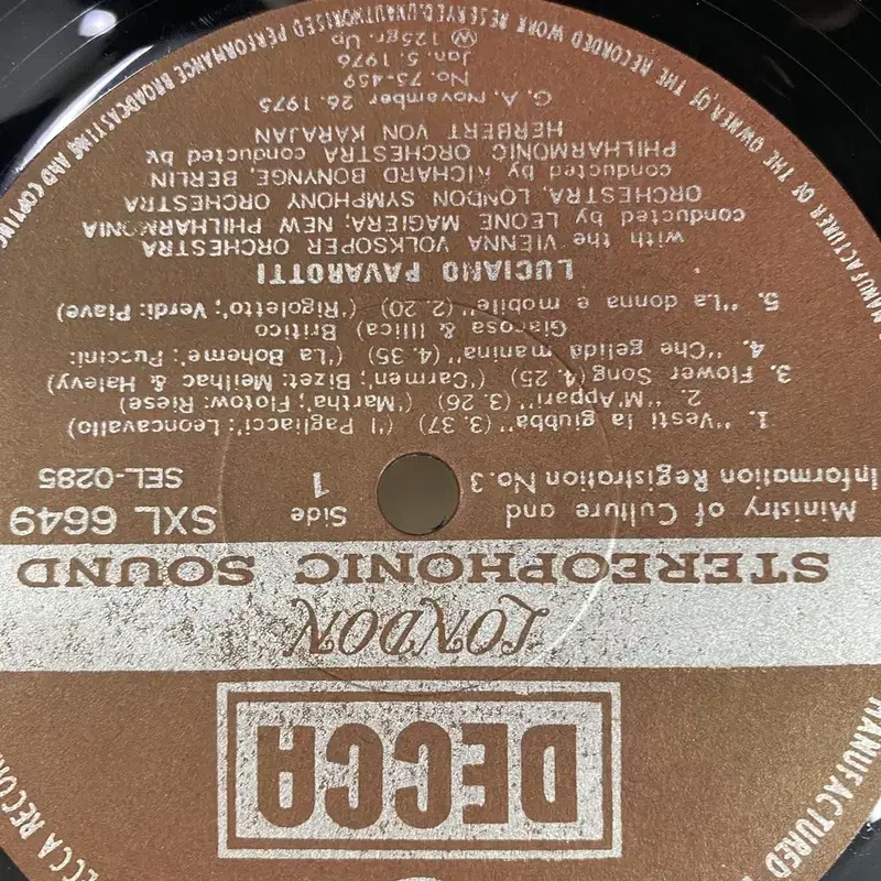 PAVAROTTI  LP / AA6199