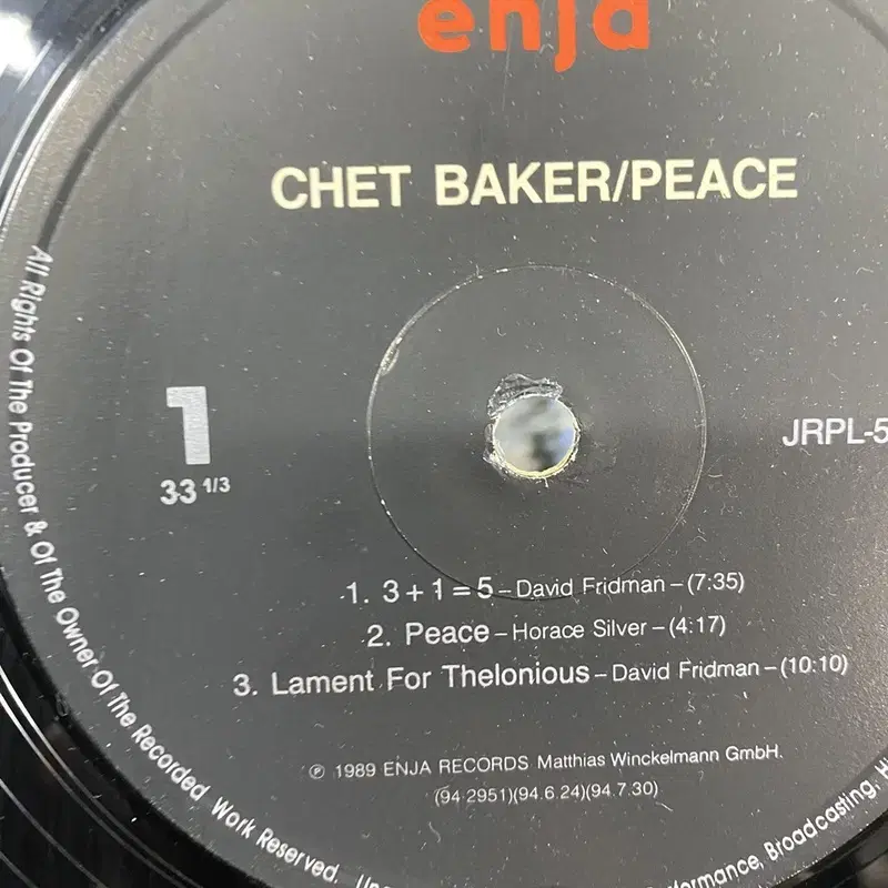 CHET BAKER LP / AA6208