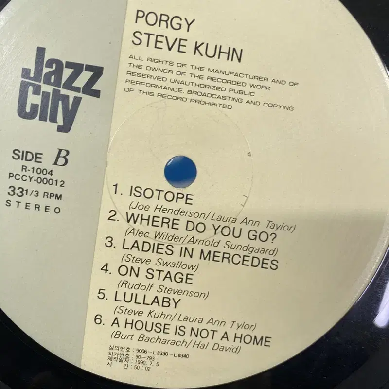 PORGY STEVE KUHN LP / AA6214