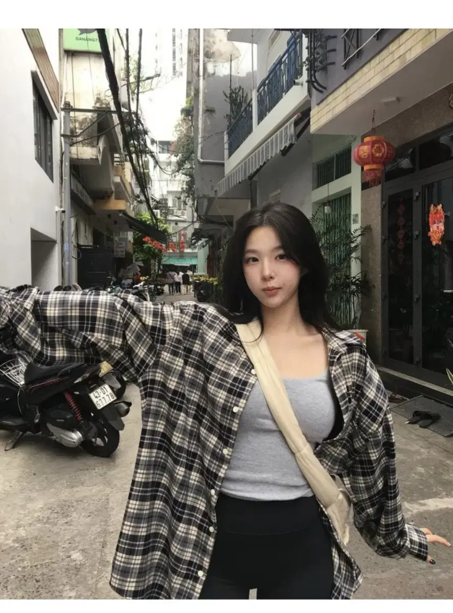 아워캐비넷 heavy check shirts