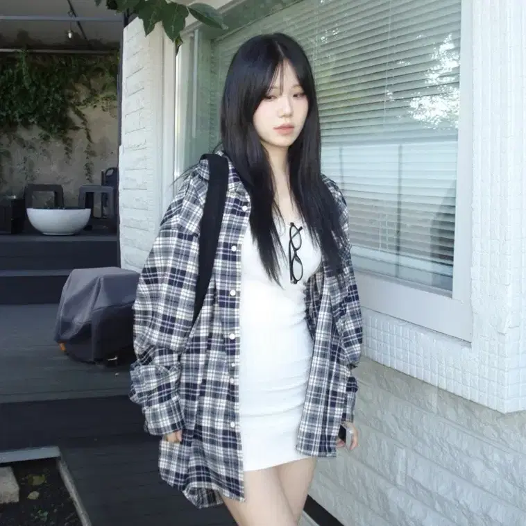 아워캐비넷 heavy check shirts