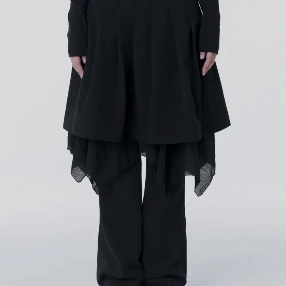 미세키서울 Layered skirt pants set BLACK 새상품