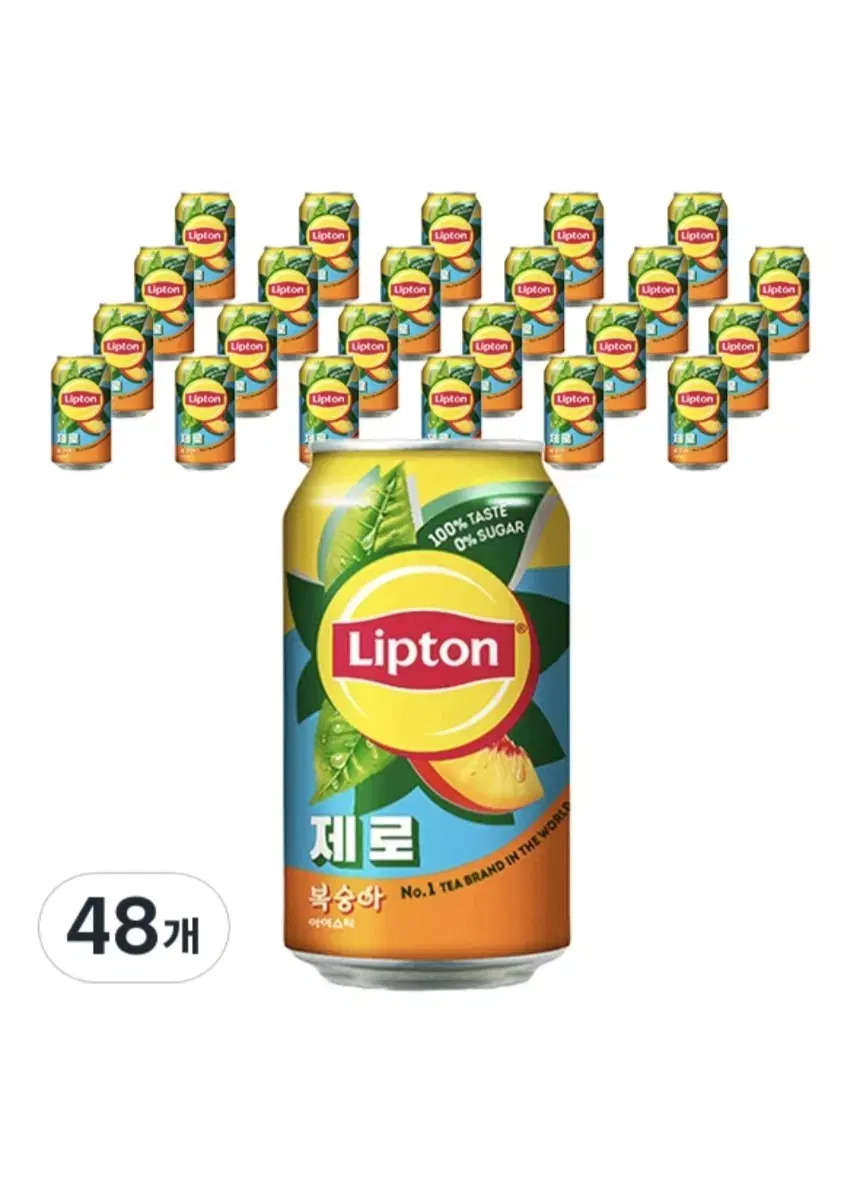 (무료배송) 립톤 아이스티 복숭아맛 제로 355ml 48캔 음료 음료수