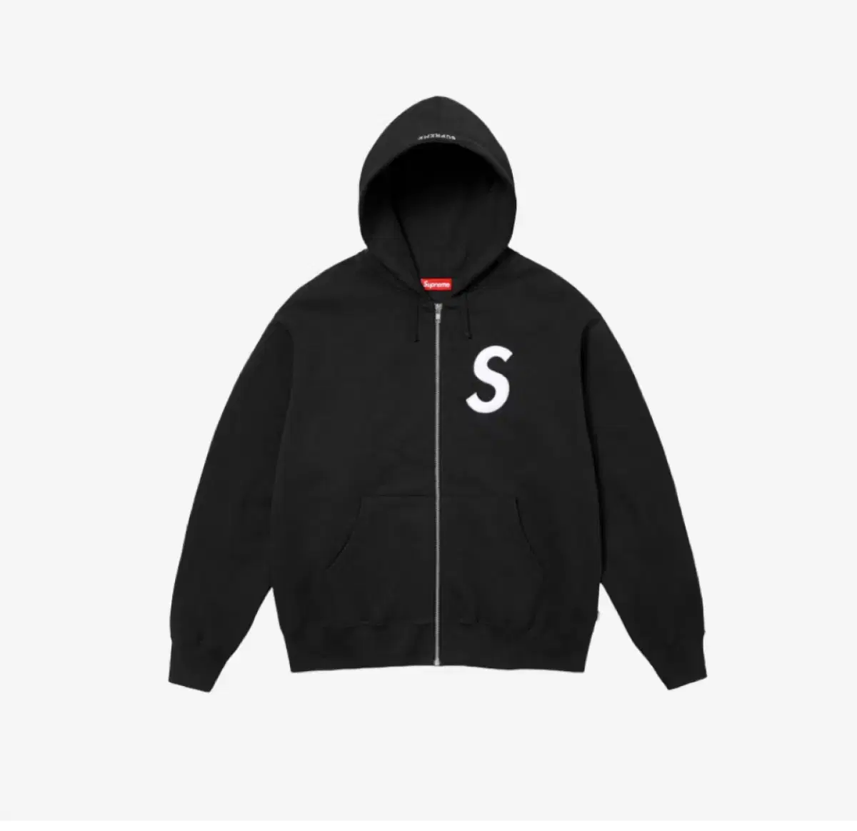 Supreme S Logo Hoodie Zip Up Black XL