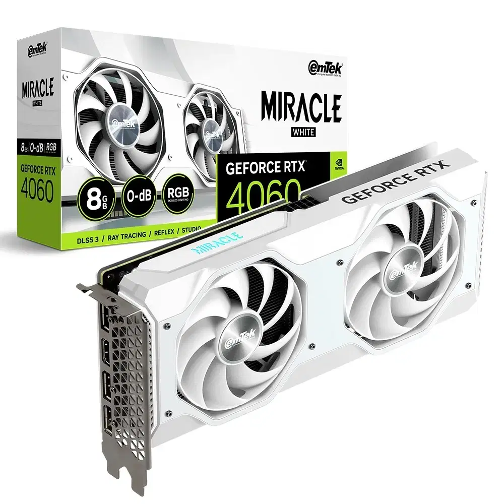 [새상품] 이엠텍 RTX4060 미라클 화이트