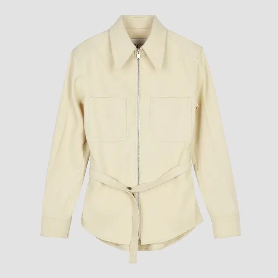 렉토 WOOL COTTON BELTED ZIP SHIRT JACKET