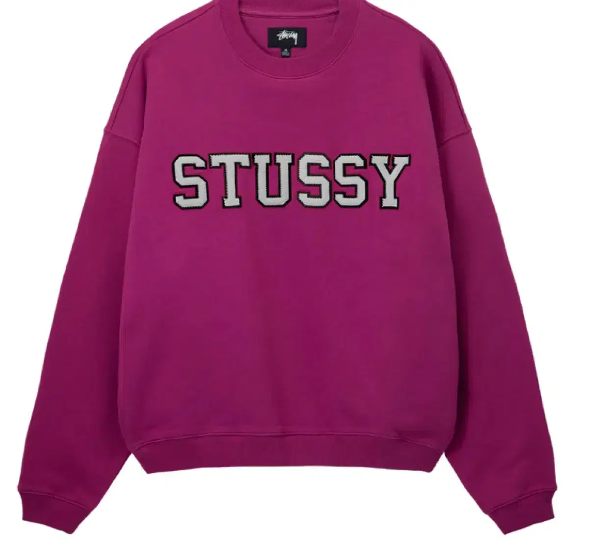 Stussy Man-to-Man RELAXED OVERSIZED CREW PINK S