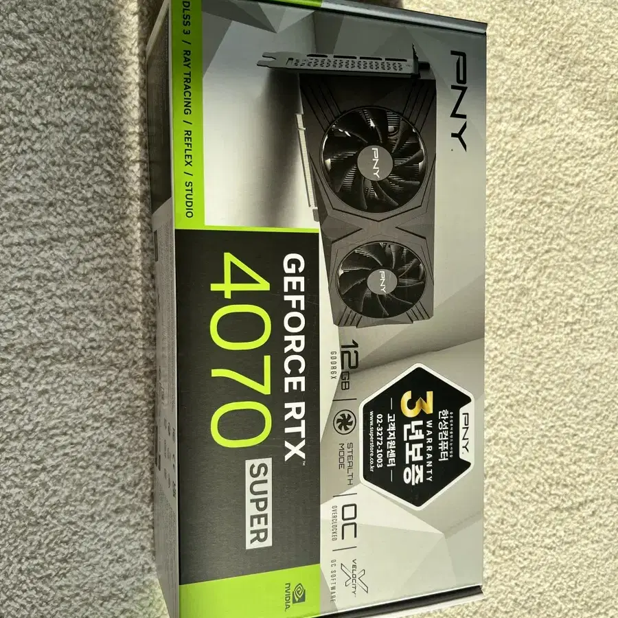 [미개봉] PNY RTX 4070 SUPER VERTO OC D6X 12