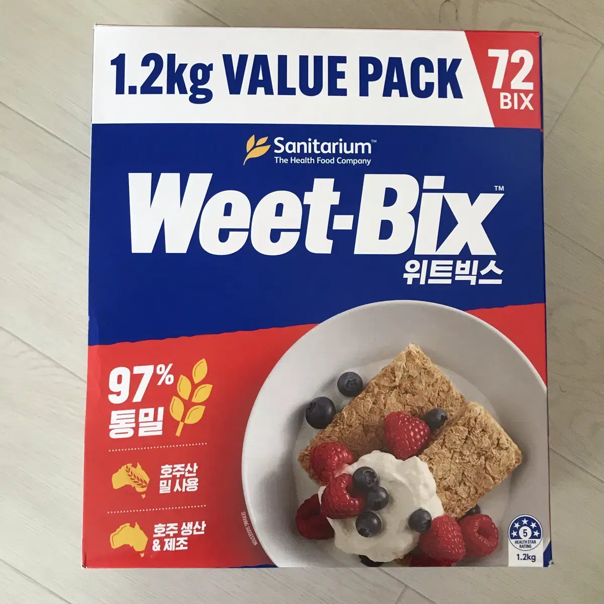 [1.2kg_72bix] 세니테리엄 위트빅스 weet-bix 미개봉