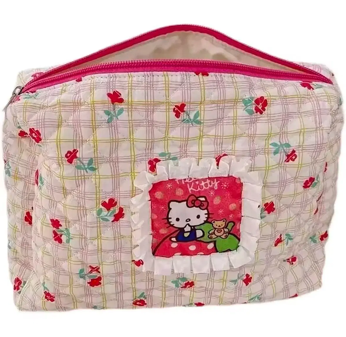 Sanrio Hello Kitty Quilted Pouch Large Pouch Travel Pouch