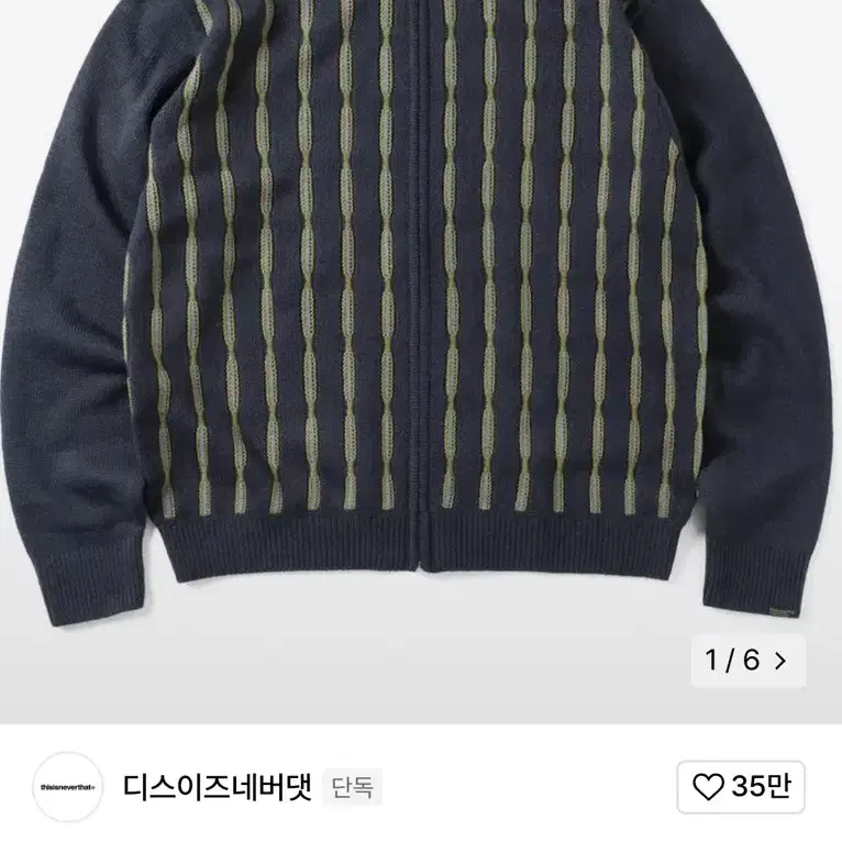 디스이즈네버댓 Chain Zip Up Polo Navy M