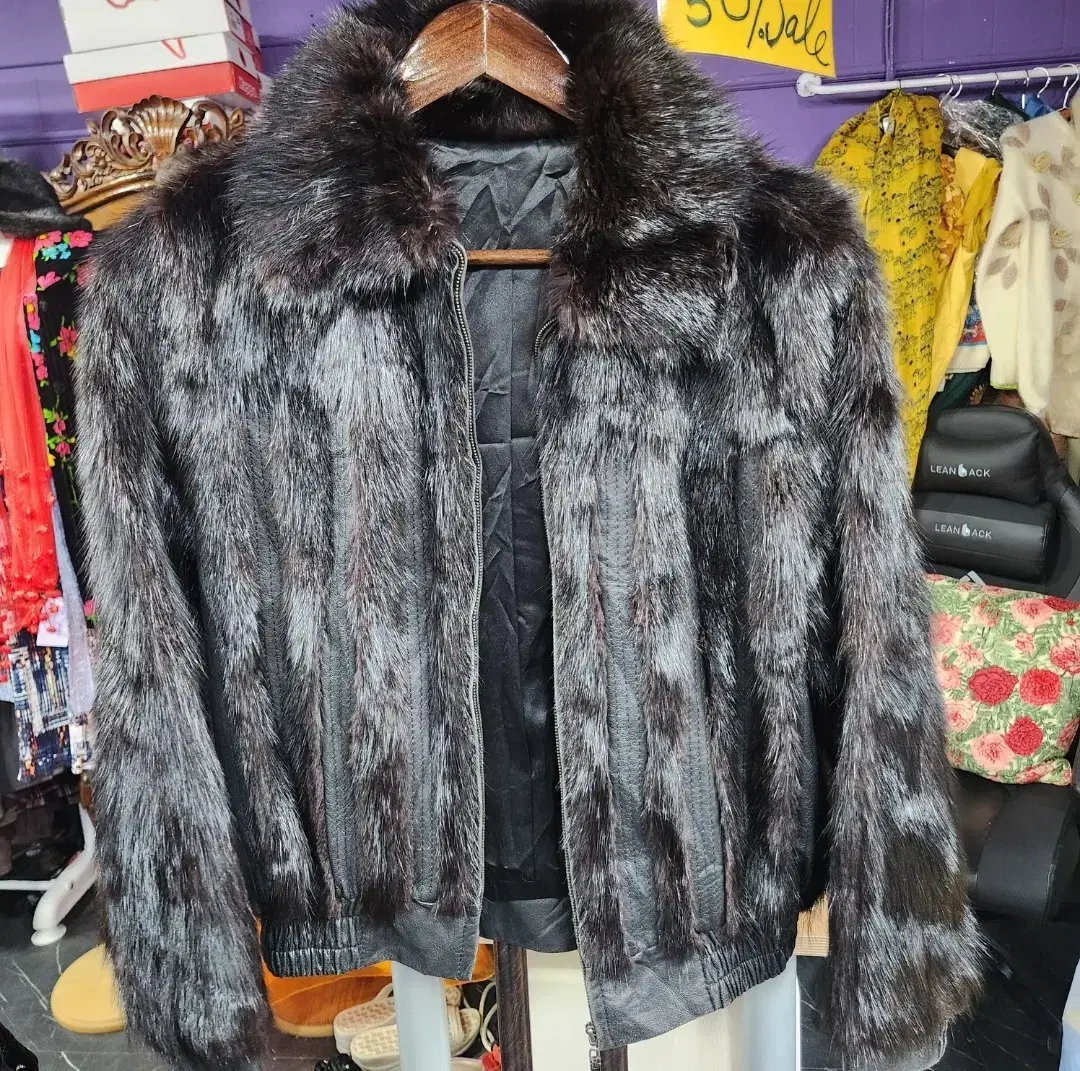 Muskrat color combination sheepskin Burzoon (55~MA66)