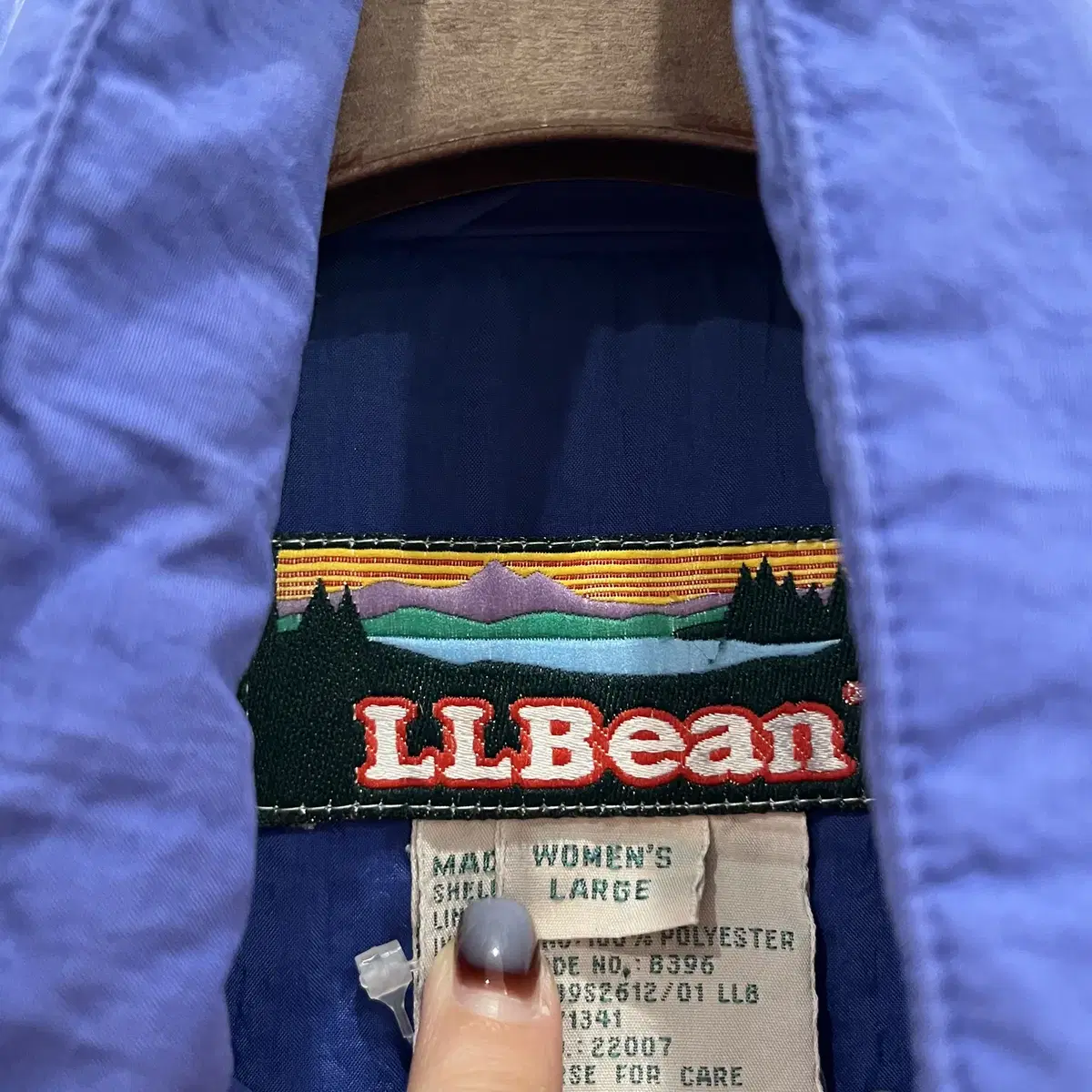 90s L.L.Bean 엘엘빈 나일론 집업 레인 자켓