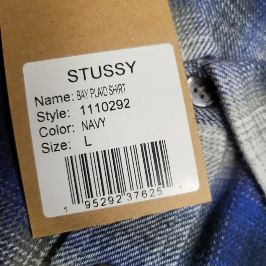 새상품 L 스투시 STUSSY 베이 플레이드셔츠