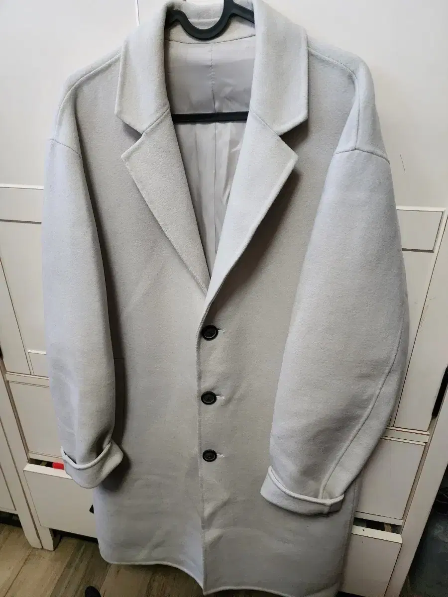 Solid Homme Single Coat 100 Size 48 Light Gray Ivory White